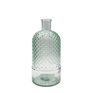 Βάζο γυάλινο μπουκάλι Victoria διάφανο 28cm